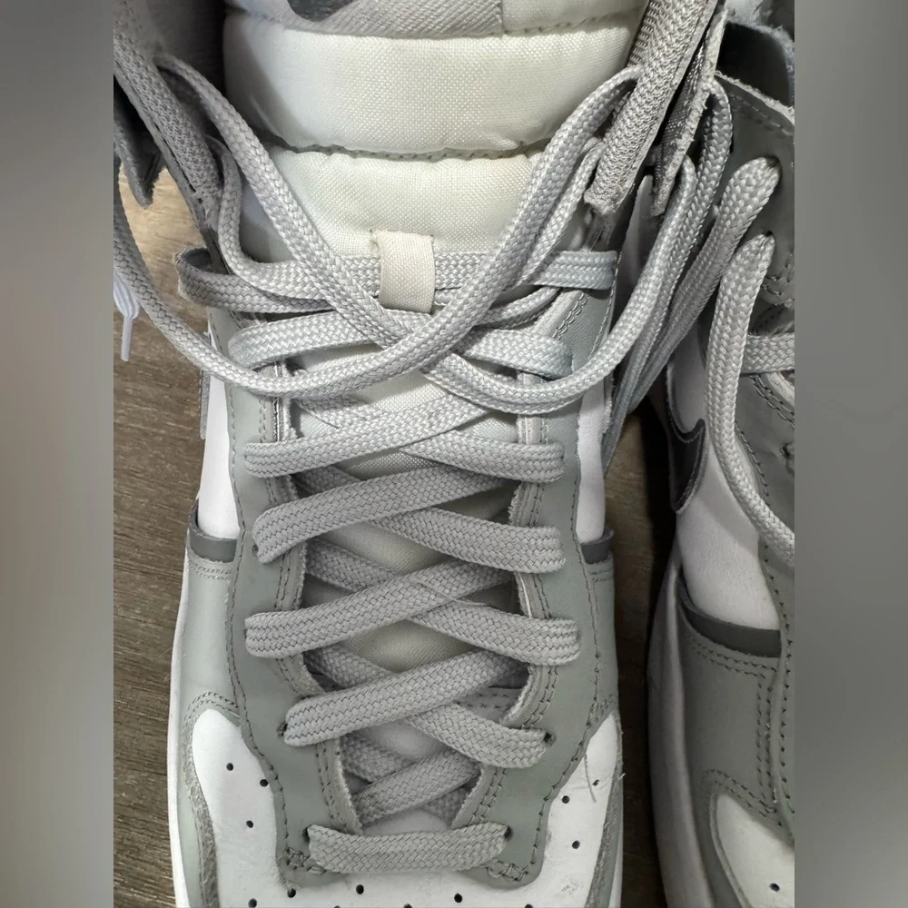 Nike Dunk High Up Gray and White High-Top Shoes | Good Used Condition